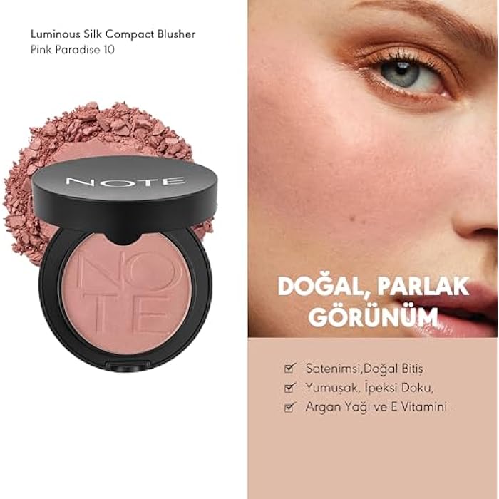 Note Cosmetique Luminous Silk Compact Blusher 10 Pink Pardise - Image 2